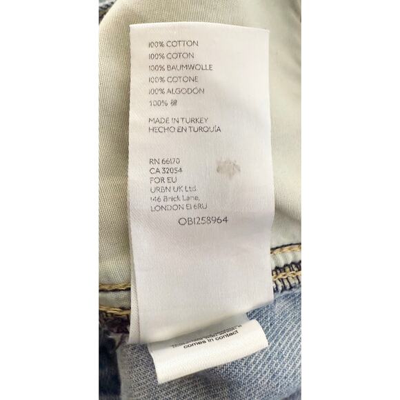 Free People We Free Womens Light Wash Blue Jeans Denim Straight Leg 31 Classic - Picture 10 of 10